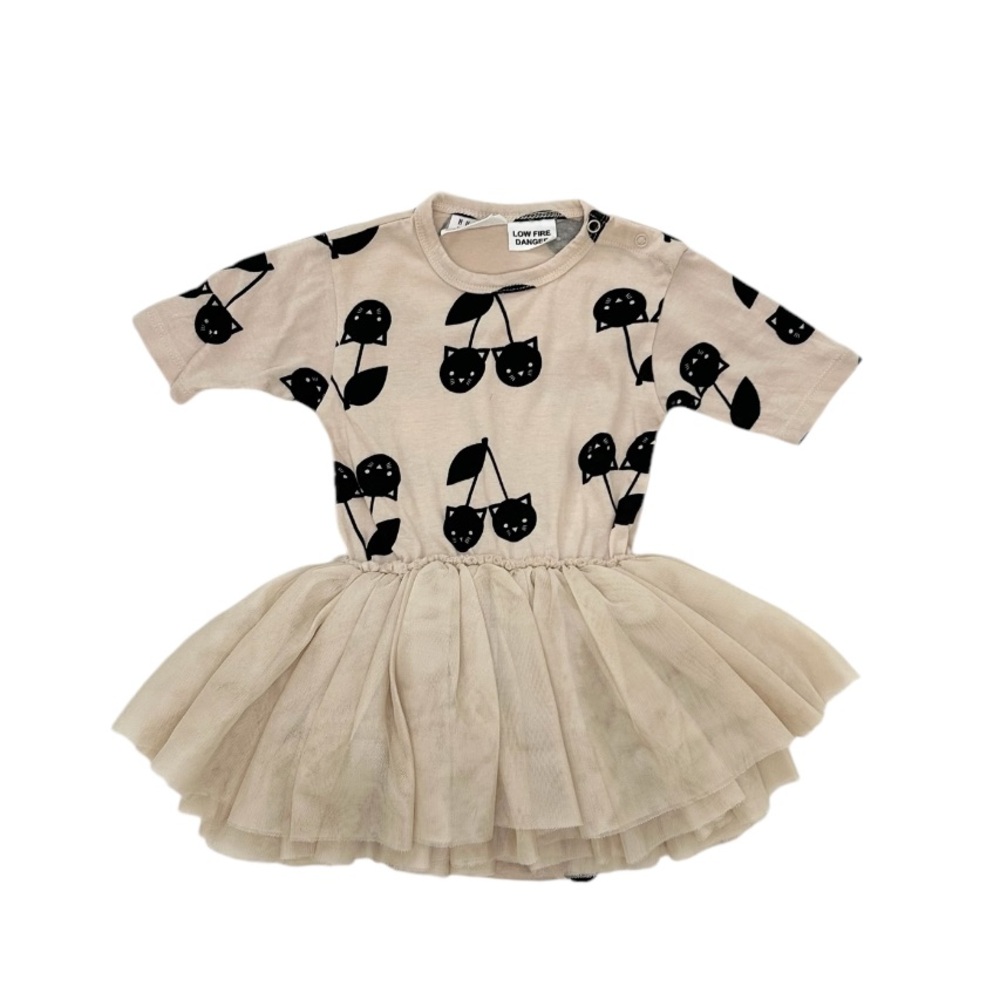 Huxbaby Shell Ballet Cotton One Piece Cherry Cats
